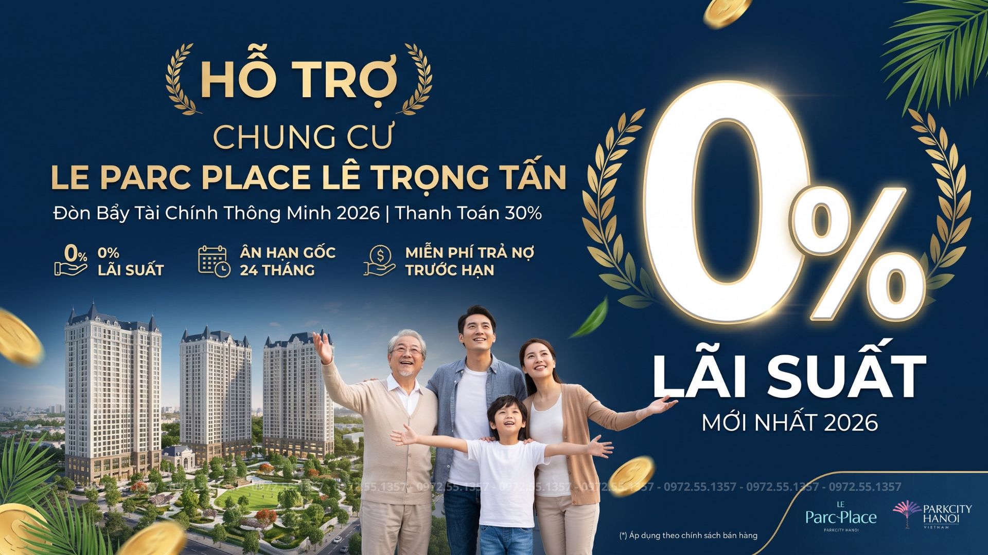 Chung Cư Le Parc Place Lê Trọng Tấn Hỗ Trợ Lãi Suất 0%