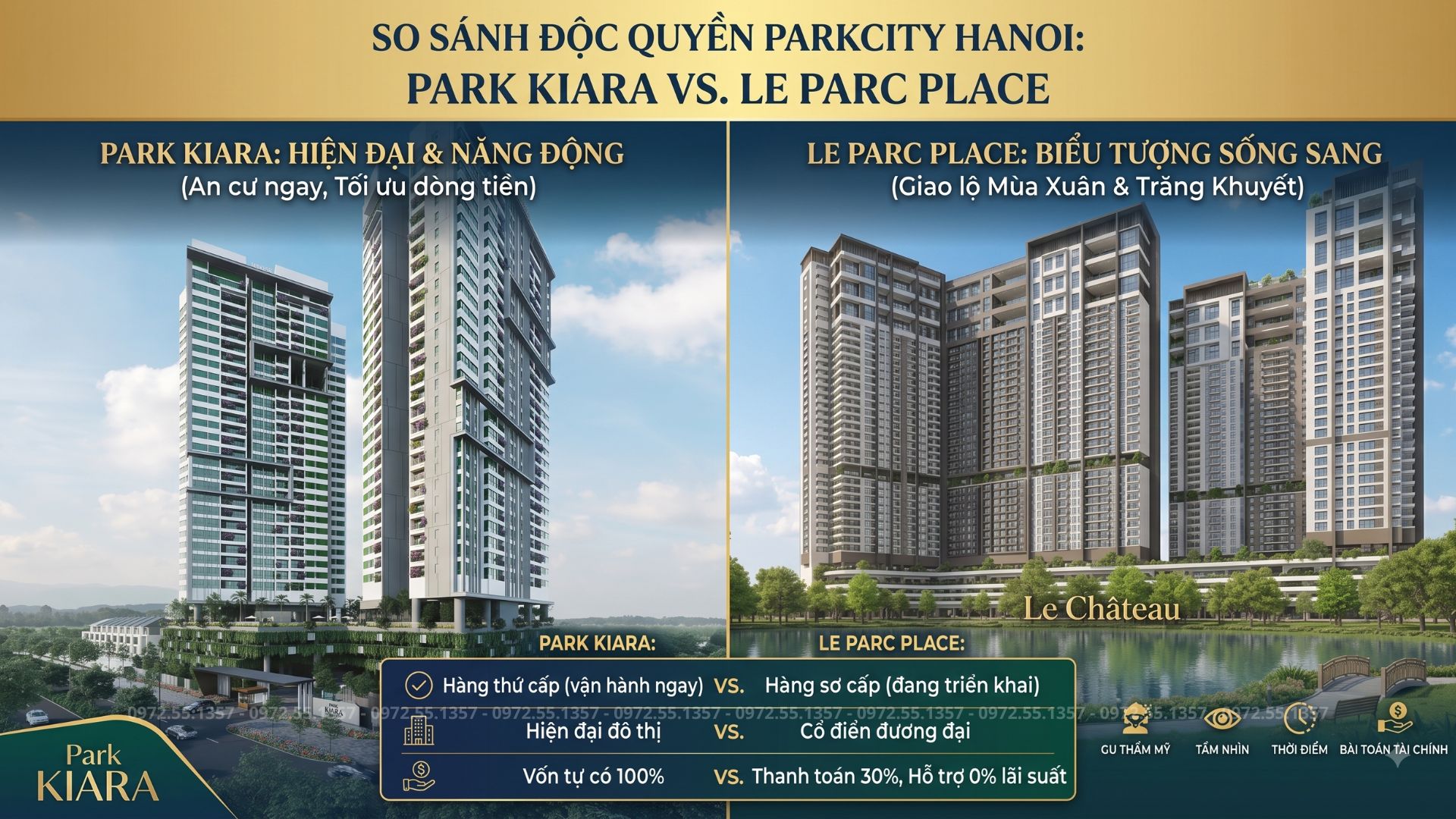So Sánh Le Parc Place Và Park Kiara: Đâu Là Lựa Chọn Tối Ưu Tại Parkcity Hanoi